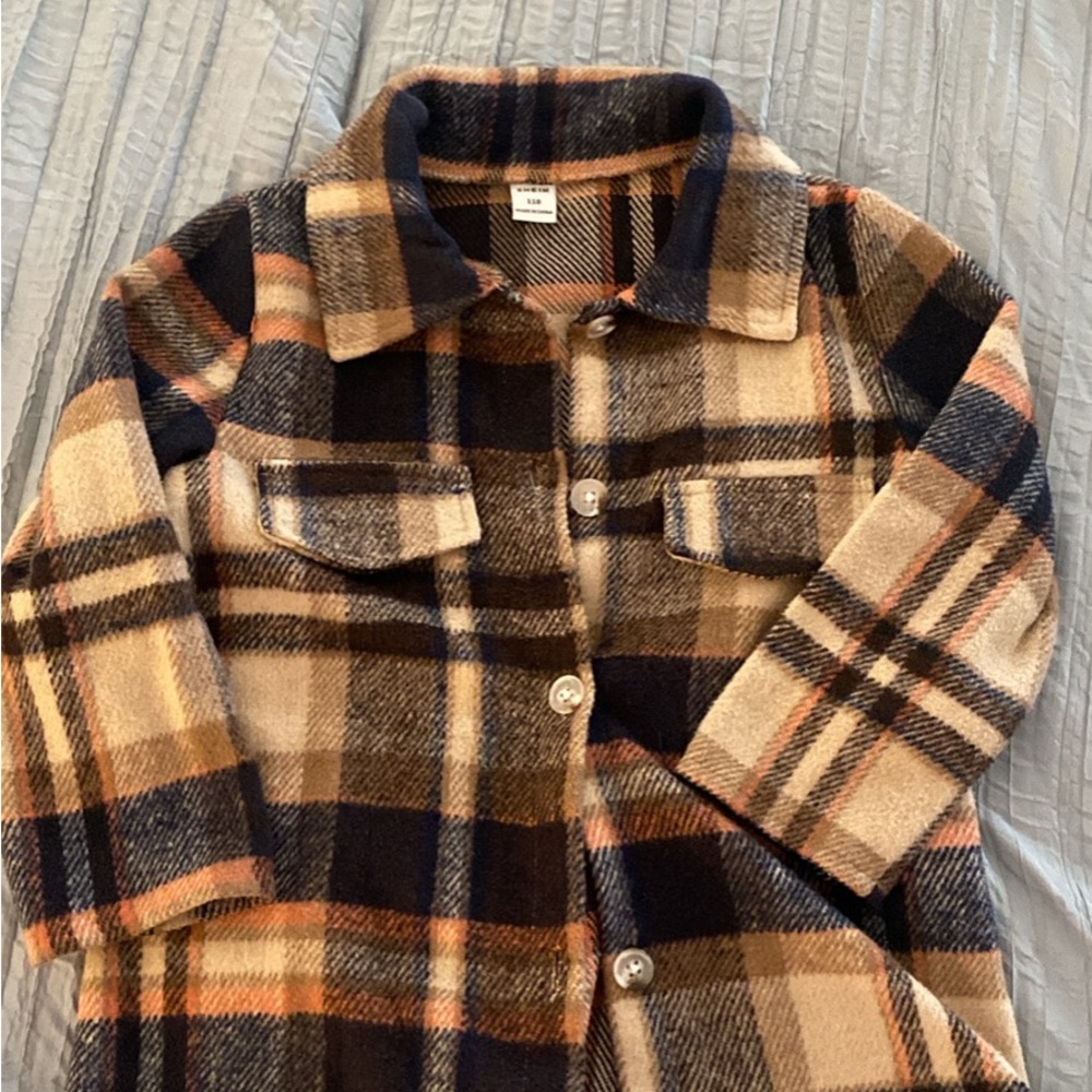 Plaid Button-Up Jacket